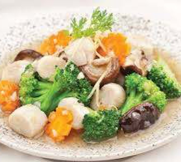 bông cải xào nấm đậu hủ 