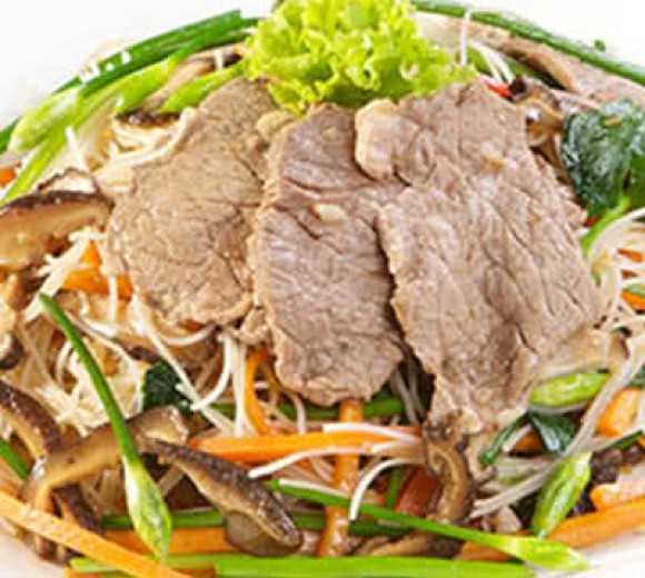 Bún gạo xào bò 