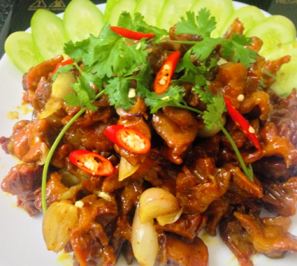 Mề gà khìa nước dừa 