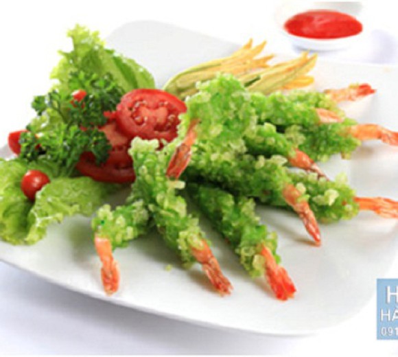 Tôm chiên cốm 