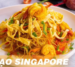 Bún Gạo Xào Singapo + Trứng