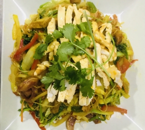Bún gạo xào Singapore