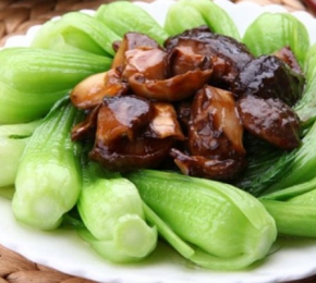 Cải thìa xào nấm