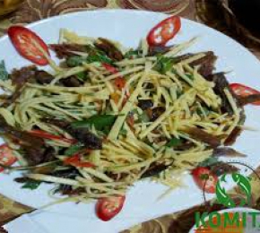 gỏi xoài khô cá chạch