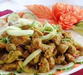 Mề gà xào xả ớt