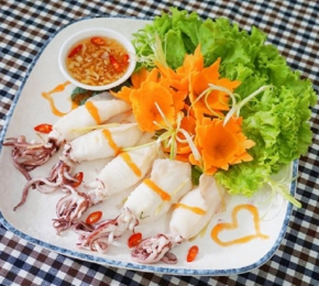 Mực ống hấp gừng