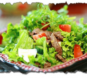 Sà lách trộn dâù dấm bò