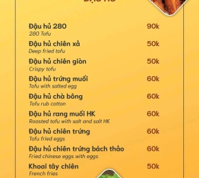 Thực đơn Đậu hủ
