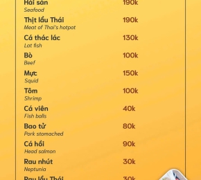 Thực đơn Món gọi thêm 2