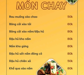 Thực đơn Món chay 2